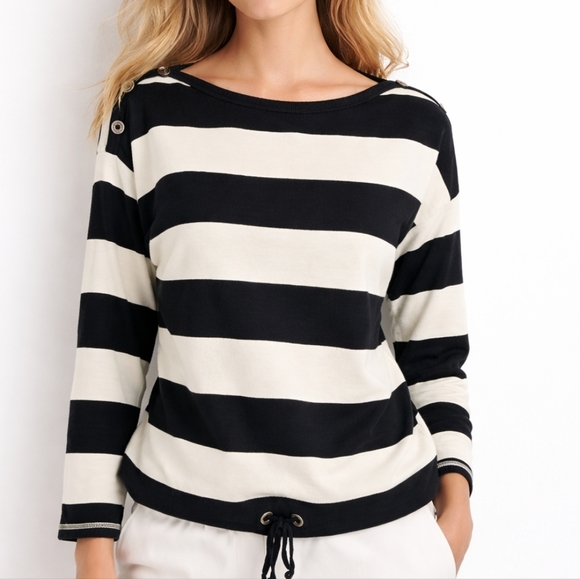 Ralph Lauren Tops - LRL Lauren Jeans Co Ralph Lauren Nautical Striped Sweatshirt Coastal Prep Large